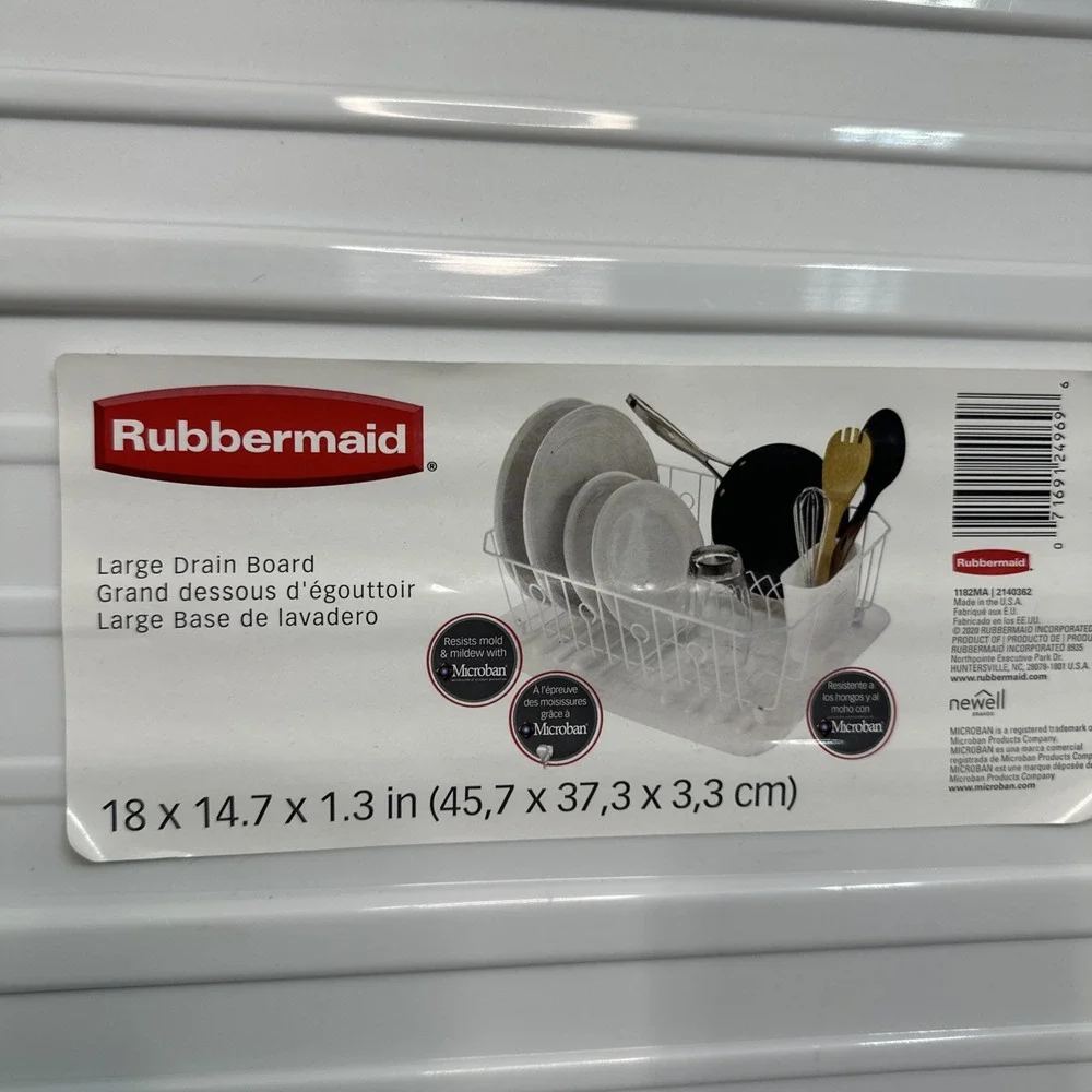 RUBBERMAID Large Drain Board White 18x14.7x1.3
